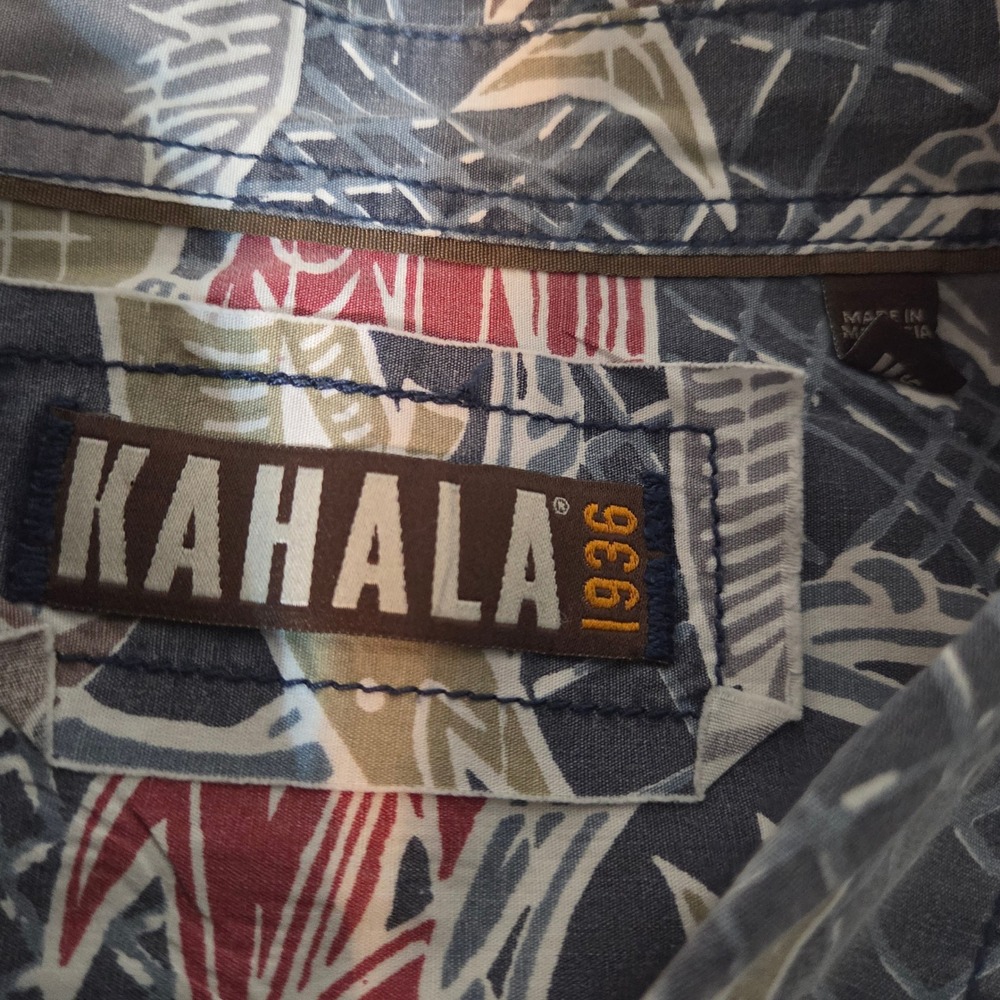 Kahala Button Down Shirt Men 2XL Multicolor Lot of 3 Aloha Tropical Fish Tiki - Picture 12 of 12